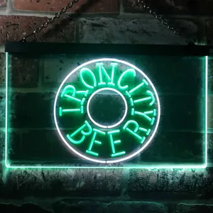 Iron City Beer Wheel Neon-Like LED Sign
