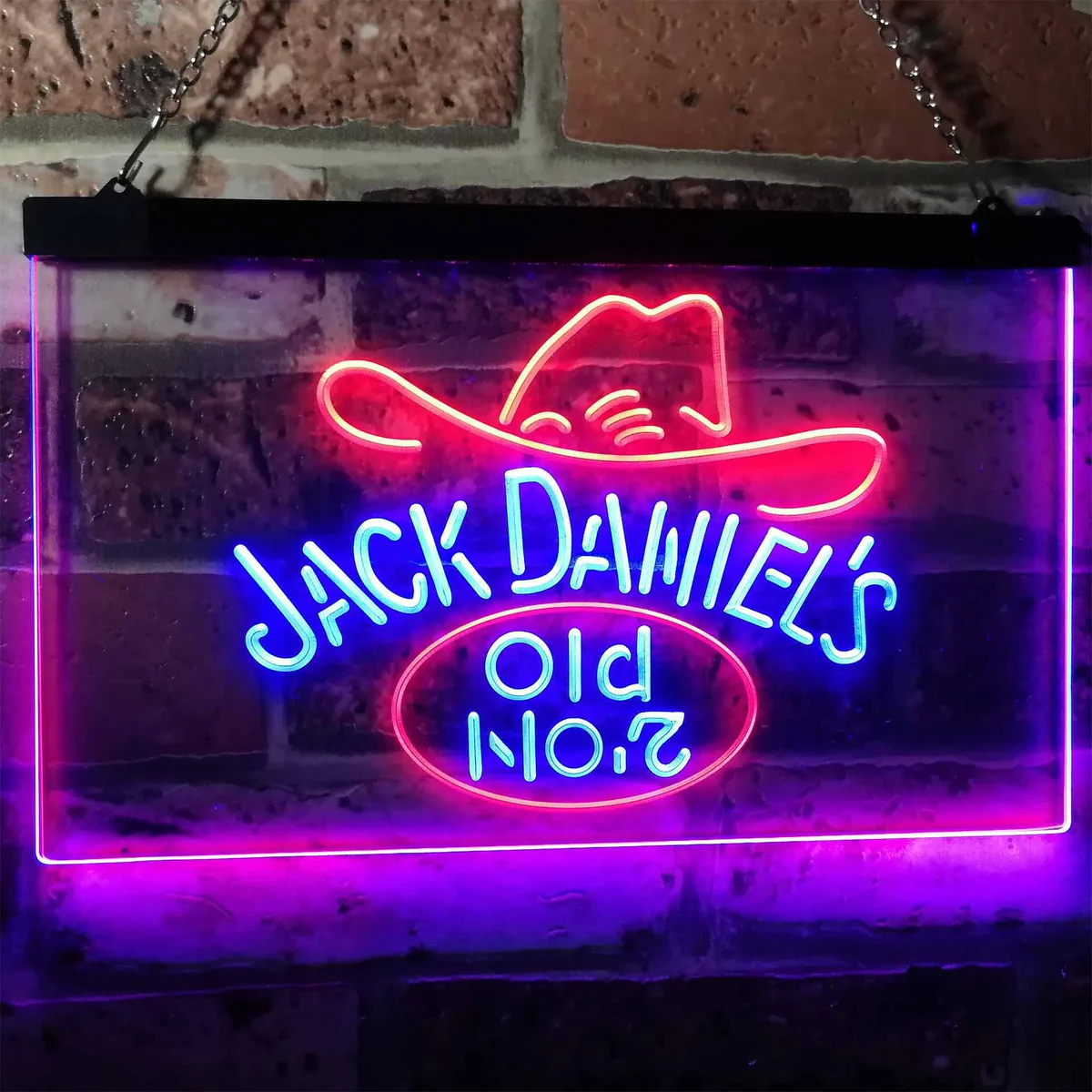 Jack Daniel's Cowboy Hat Old No. 7 Neon-Like LED Sign