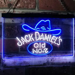 Jack Daniel's Cowboy Hat Old No. 7 Neon-Like LED Sign