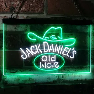 Jack Daniel's Cowboy Hat Old No. 7 Neon-Like LED Sign