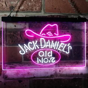 Jack Daniel's Cowboy Hat Old No. 7 Neon-Like LED Sign