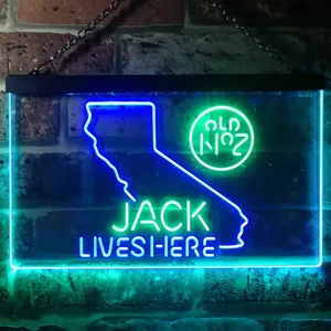 Jack Daniel's Jack Lives Here - California Neon-Like LED Sign