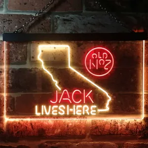 Jack Daniel's Jack Lives Here - California Neon-Like LED Sign