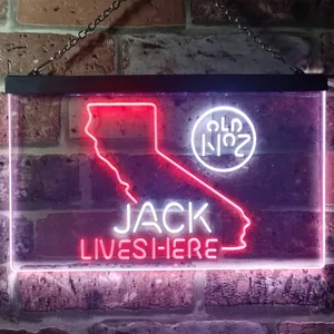 Jack Daniel's Jack Lives Here - California Neon-Like LED Sign