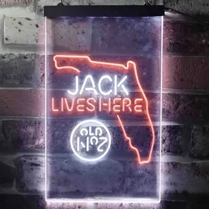 Jack Daniel's Jack Lives Here - Florida Neon-Like LED Sign