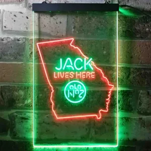 Jack Daniel's Jack Lives Here - Georgia Neon-Like LED Sign