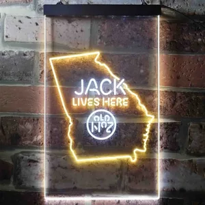 Jack Daniel's Jack Lives Here - Georgia Neon-Like LED Sign