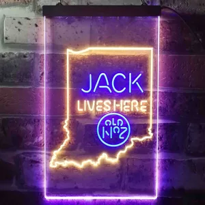 Jack Daniel's Jack Lives Here - Indiana Neon-Like LED Sign