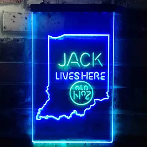 Jack Daniel's Jack Lives Here - Indiana Neon-Like LED Sign