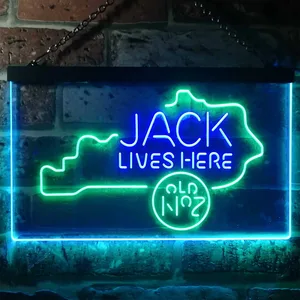 Jack Daniel's Jack Lives Here - Kentucky Neon-Like LED Sign