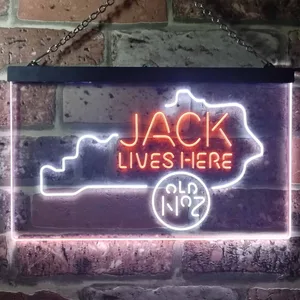 Jack Daniel's Jack Lives Here - Kentucky Neon-Like LED Sign