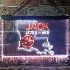 Jack Daniel's Jack Lives Here - Louisiana Neon-Like LED Sign
