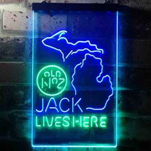 Jack Daniel's Jack Lives Here - Michigan Neon-Like LED Sign