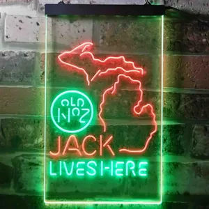 Jack Daniel's Jack Lives Here - Michigan Neon-Like LED Sign