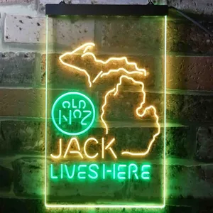 Jack Daniel's Jack Lives Here - Michigan Neon-Like LED Sign