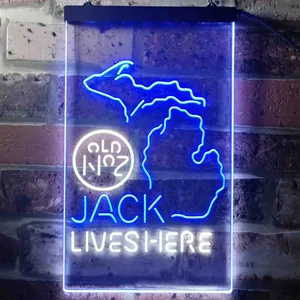 Jack Daniel's Jack Lives Here - Michigan Neon-Like LED Sign