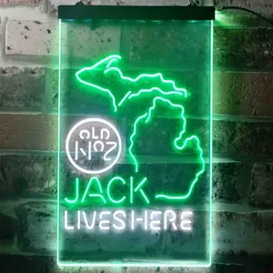 Jack Daniel's Jack Lives Here - Michigan Neon-Like LED Sign