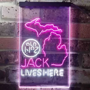 Jack Daniel's Jack Lives Here - Michigan Neon-Like LED Sign