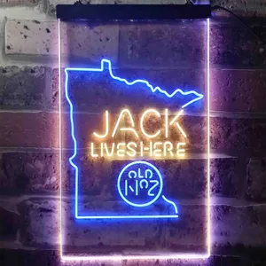 Jack Daniel's Jack Lives Here - Minnesota Neon-Like LED Sign