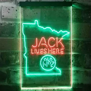 Jack Daniel's Jack Lives Here - Minnesota Neon-Like LED Sign