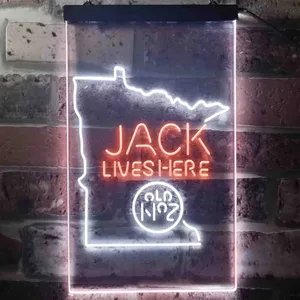 Jack Daniel's Jack Lives Here - Minnesota Neon-Like LED Sign