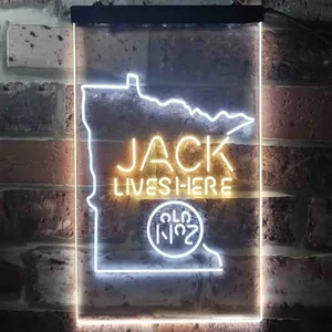 Jack Daniel's Jack Lives Here - Minnesota Neon-Like LED Sign