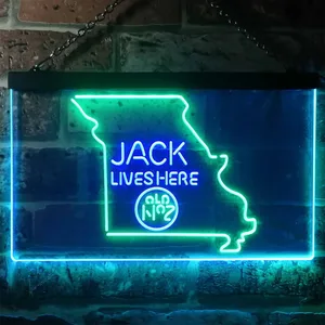 Jack Daniel's Jack Lives Here - Missouri Neon-Like LED Sign