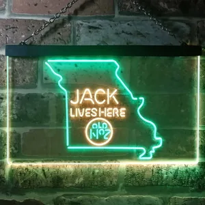 Jack Daniel's Jack Lives Here - Missouri Neon-Like LED Sign