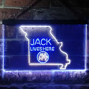 Jack Daniel's Jack Lives Here - Missouri Neon-Like LED Sign
