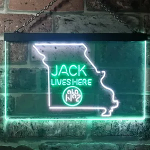 Jack Daniel's Jack Lives Here - Missouri Neon-Like LED Sign