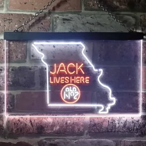 Jack Daniel's Jack Lives Here - Missouri Neon-Like LED Sign
