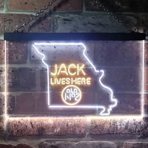 Jack Daniel's Jack Lives Here - Missouri Neon-Like LED Sign