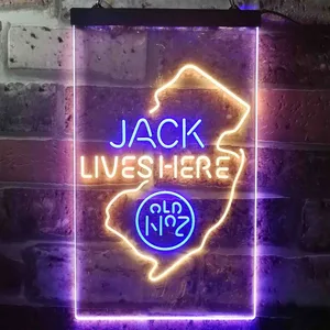 Jack Daniel's Jack Lives Here - New Jersey Neon-Like LED Sign