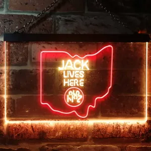 Jack Daniel's Jack Lives Here - Ohio Neon-Like LED Sign