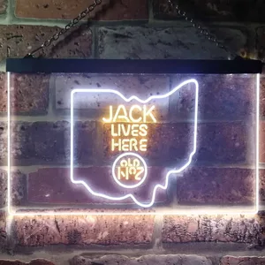 Jack Daniel's Jack Lives Here - Ohio Neon-Like LED Sign