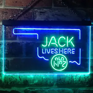 Jack Daniel's Jack Lives Here - Oklahoma Neon-Like LED Sign