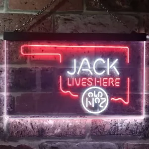 Jack Daniel's Jack Lives Here - Oklahoma Neon-Like LED Sign