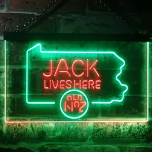 Jack Daniel's Jack Lives Here - Pennsylvania Neon-Like LED Sign