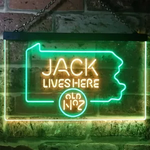 Jack Daniel's Jack Lives Here - Pennsylvania Neon-Like LED Sign