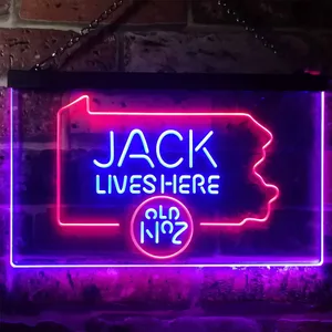Jack Daniel's Jack Lives Here - Pennsylvania Neon-Like LED Sign
