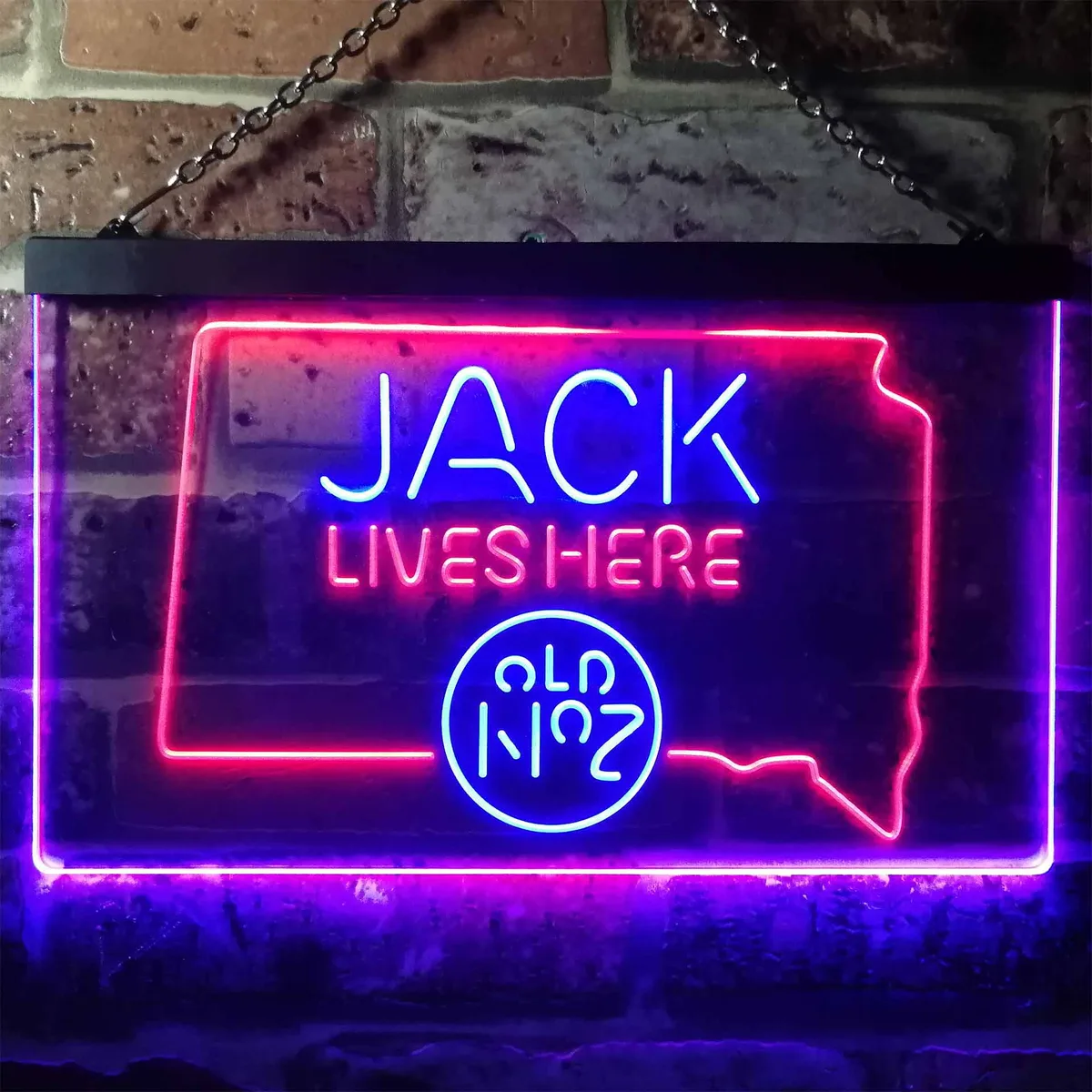 Jack Daniel's Jack Lives Here - South Dakota Neon-Like LED Sign
