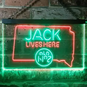 Jack Daniel's Jack Lives Here - South Dakota Neon-Like LED Sign