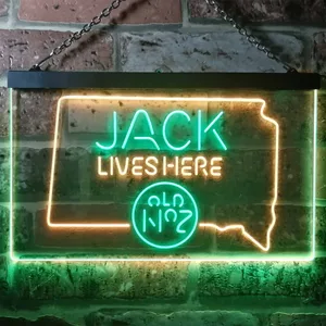 Jack Daniel's Jack Lives Here - South Dakota Neon-Like LED Sign