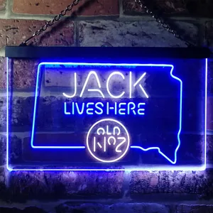 Jack Daniel's Jack Lives Here - South Dakota Neon-Like LED Sign
