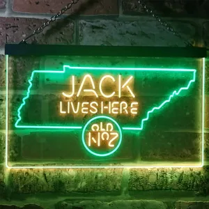 Jack Daniel's Jack Lives Here - Tennessee Neon-Like LED Sign