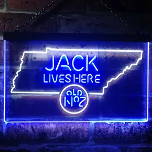 Jack Daniel's Jack Lives Here - Tennessee Neon-Like LED Sign