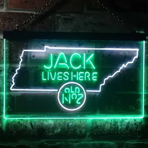 Jack Daniel's Jack Lives Here - Tennessee Neon-Like LED Sign