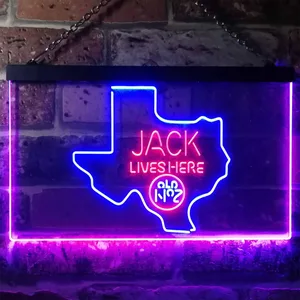 Jack Daniel's Jack Lives Here - Texas Neon-Like LED Sign