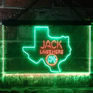 Jack Daniel's Jack Lives Here - Texas Neon-Like LED Sign