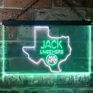 Jack Daniel's Jack Lives Here - Texas Neon-Like LED Sign